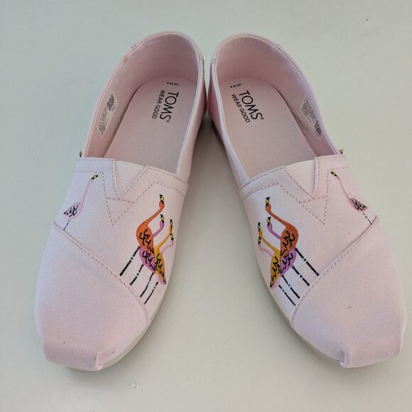 Toms Pink Flamingo Loafers - Picture 1 of 2